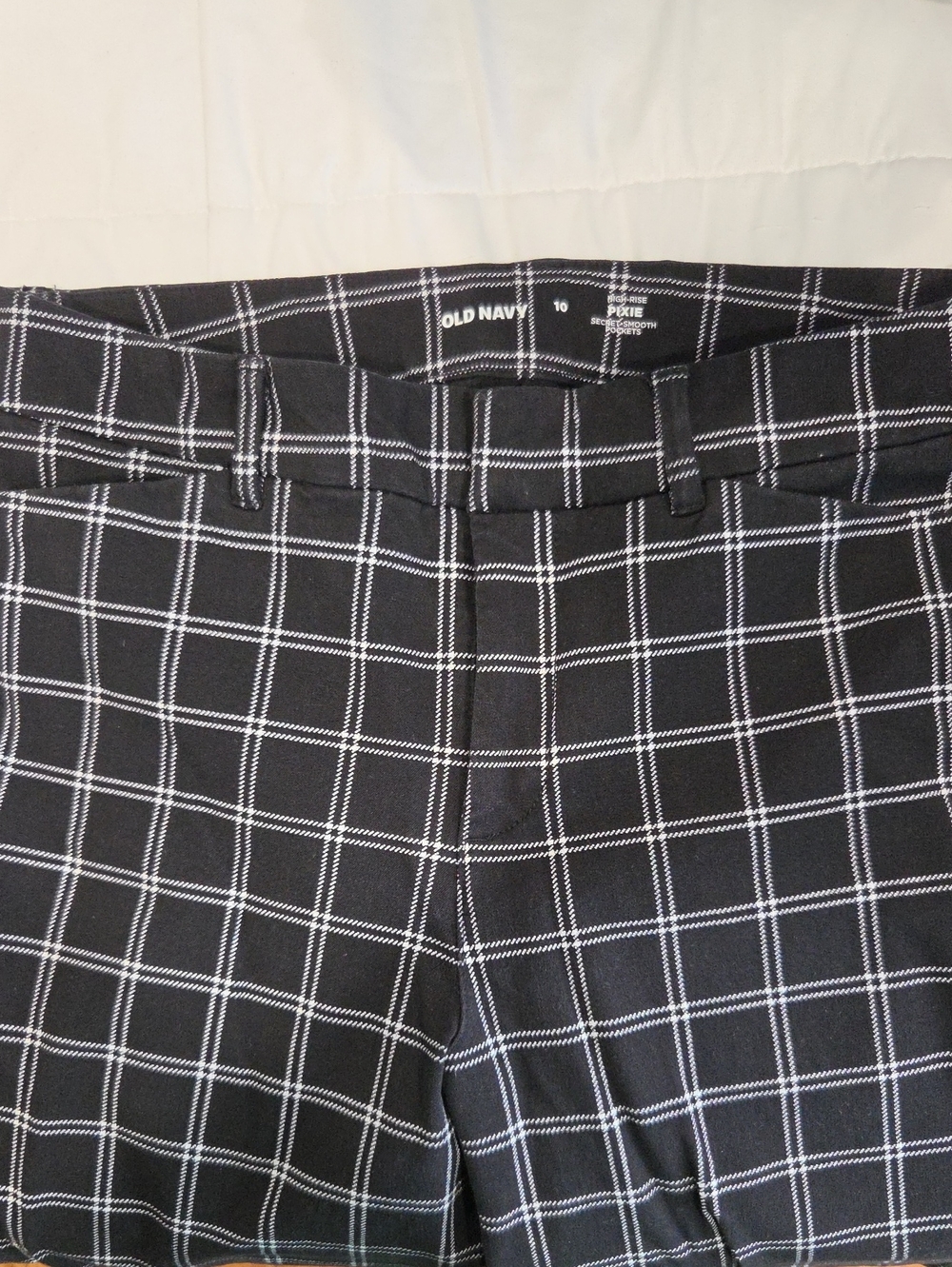 Old Navy Black Windowpane Plaid Womens Jeans